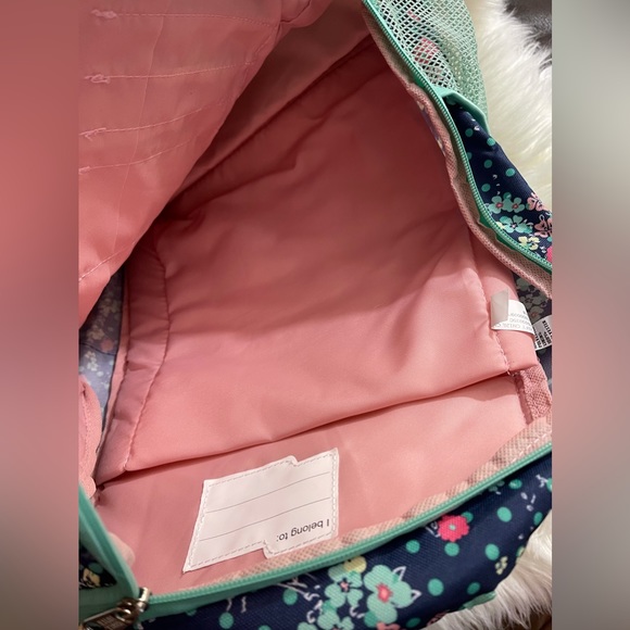 Children’s Kid’s Girl’s Green Flower Backpack NWT - Picture 5 of 5